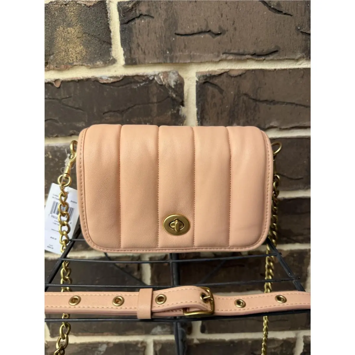 Coach Dinky 18 Mini Faded Blush Nappa Leather Crossbody C3843