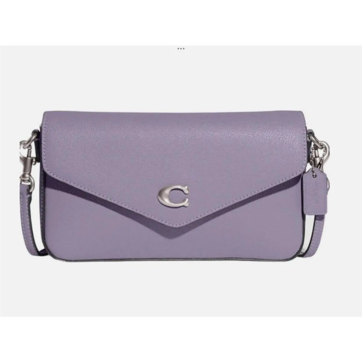 Coach Crossbody Leather Wyn Purse Silver/light Violet 2 Piece Set