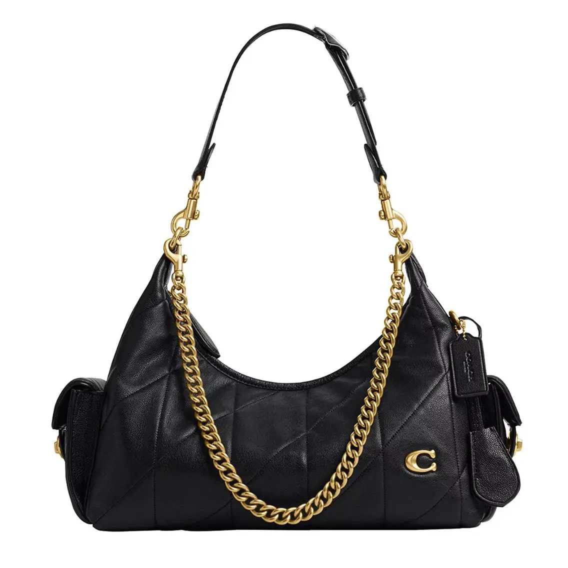 Coach Pocket Medium Leather Juliet Bag 30 Lh/black
