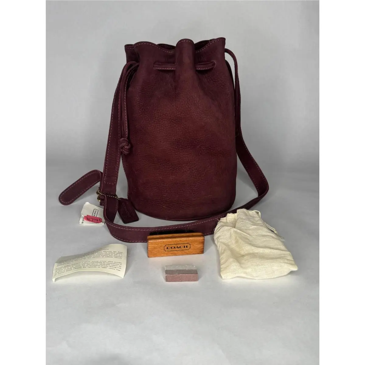 Vintage Deadstock Coach Costa Rica Elderberry Sonoma Bag Purse and Care Kit