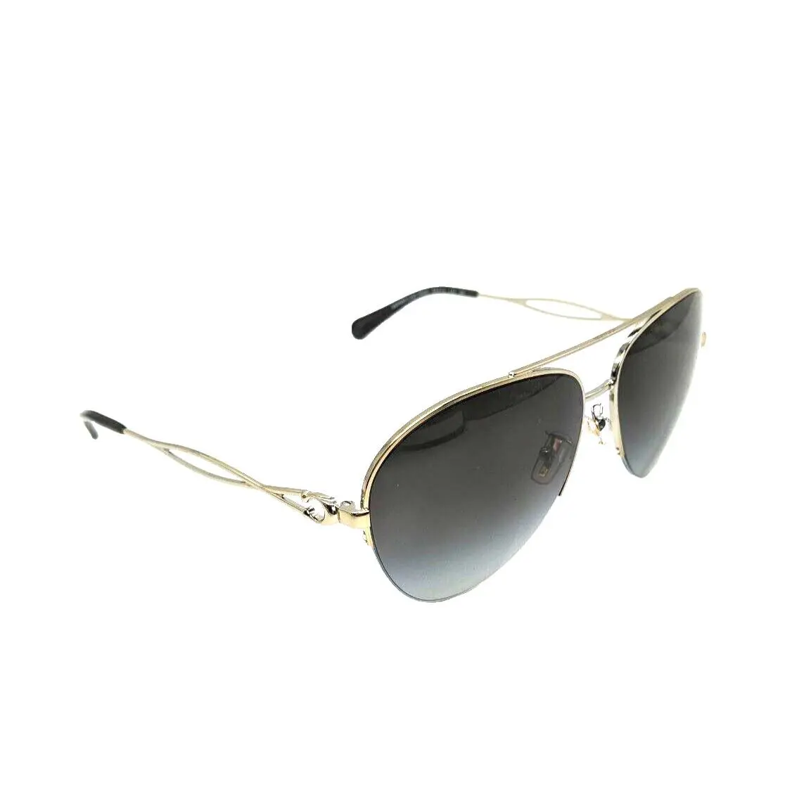 Coach Women`s Sunglasses Aviator Light Gold/grey Gradient HC7124 90058G