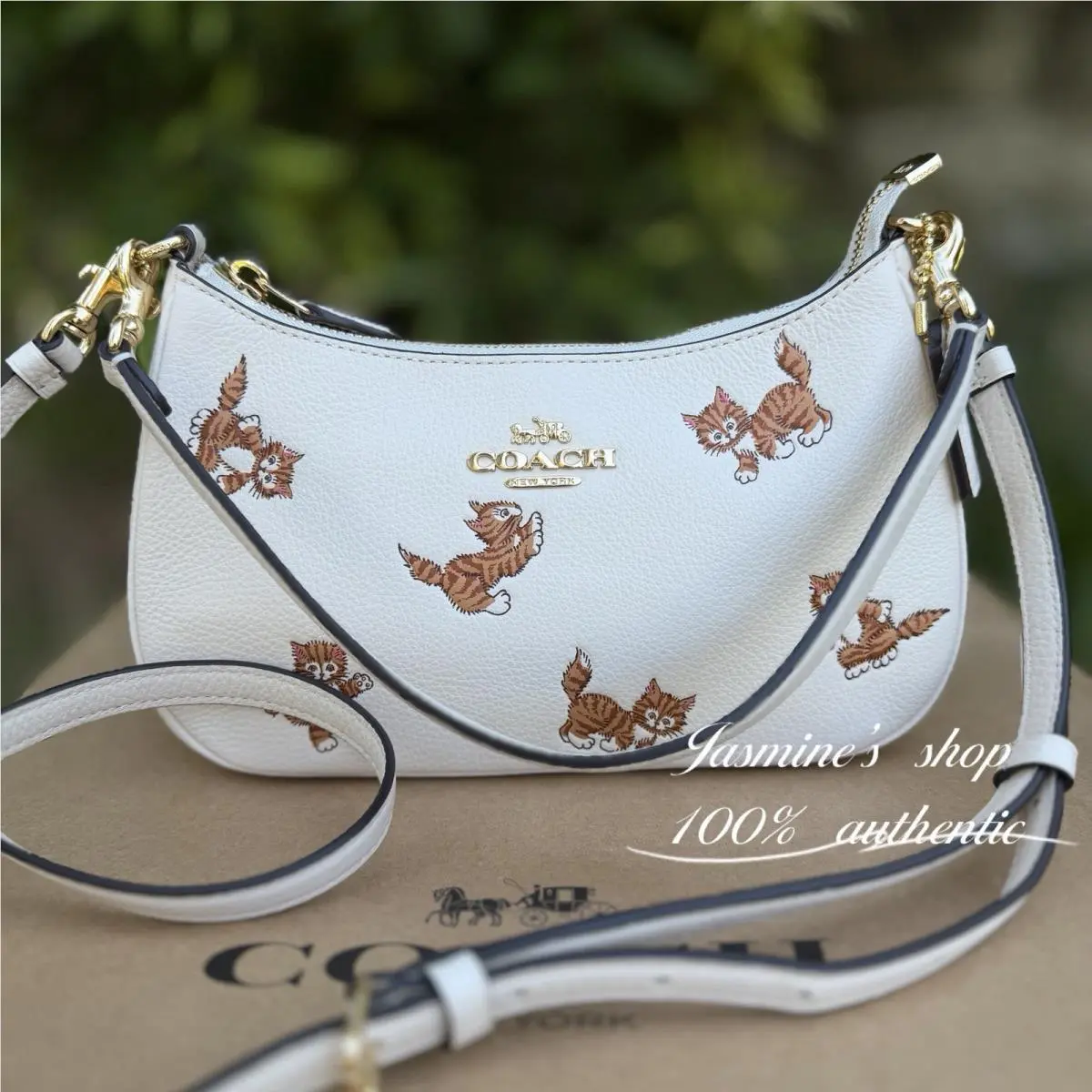Coach Teri Shoulder Bag with Dancing Kitten Print Cc777