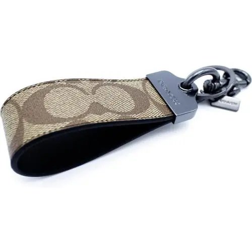 Loop Key Fob/chain/snap/charm Signature Khaki CJ748 by Coach