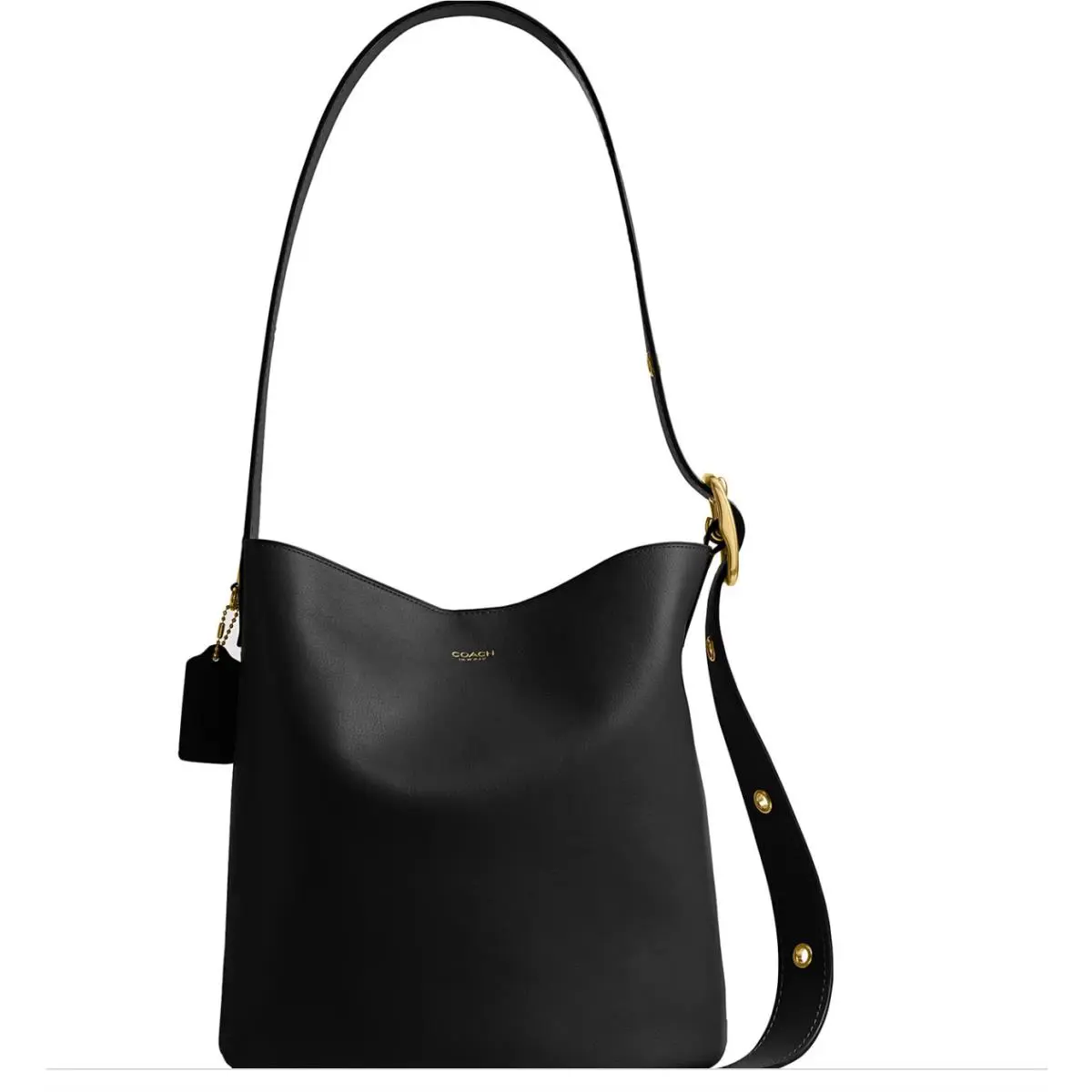 Coach Bleecker Large Leather Bucket Bag Brass/black