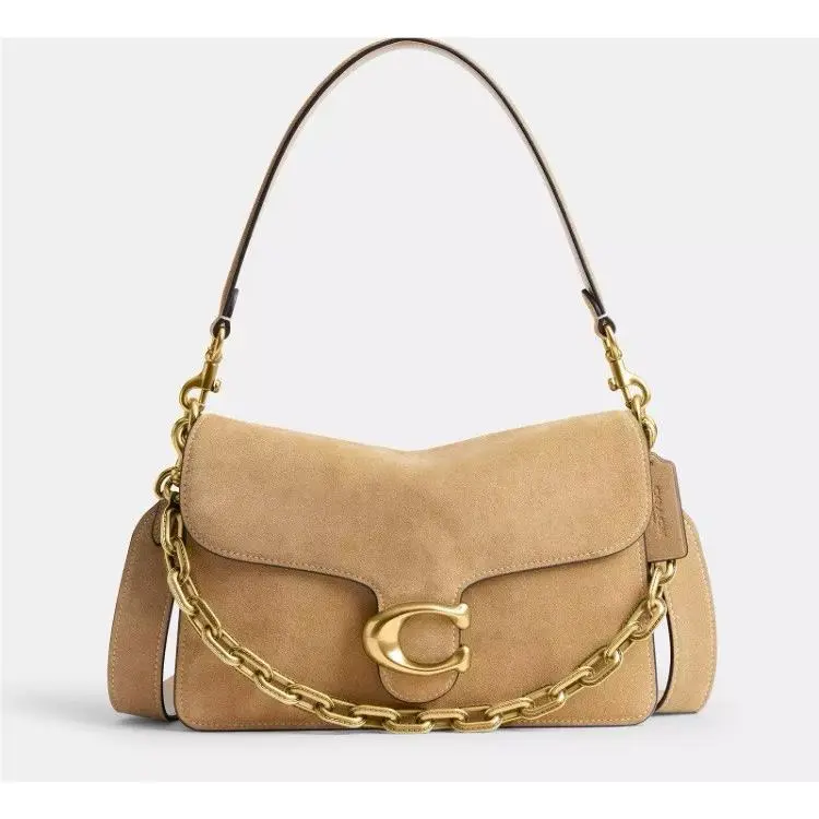 Coach Chain Tabby Shoulder/hand Bag B4/SAND Sued Chain Tabby