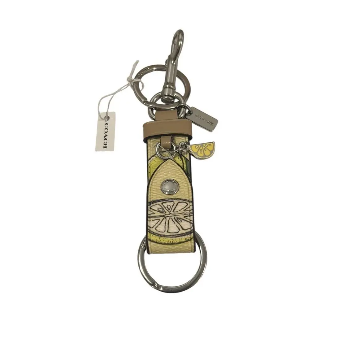 Coach Trigger Snap Bag Charm with Lemon Print