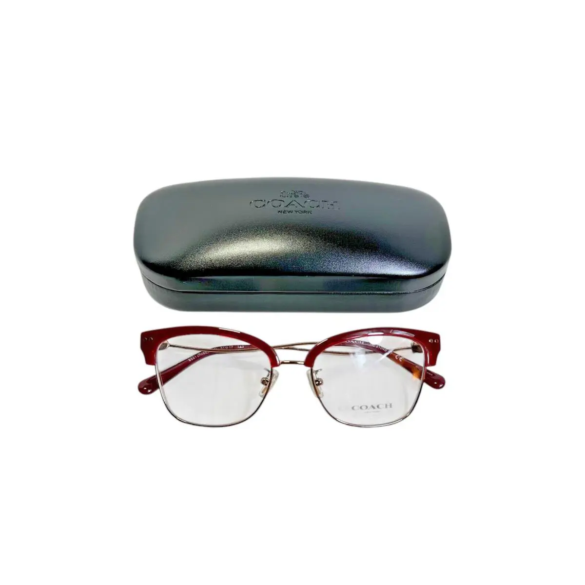 Coach Eyeglasses Frames HC 5104B 9331 Rose Gold Red Cat Eye 53-17-140 w/ Case
