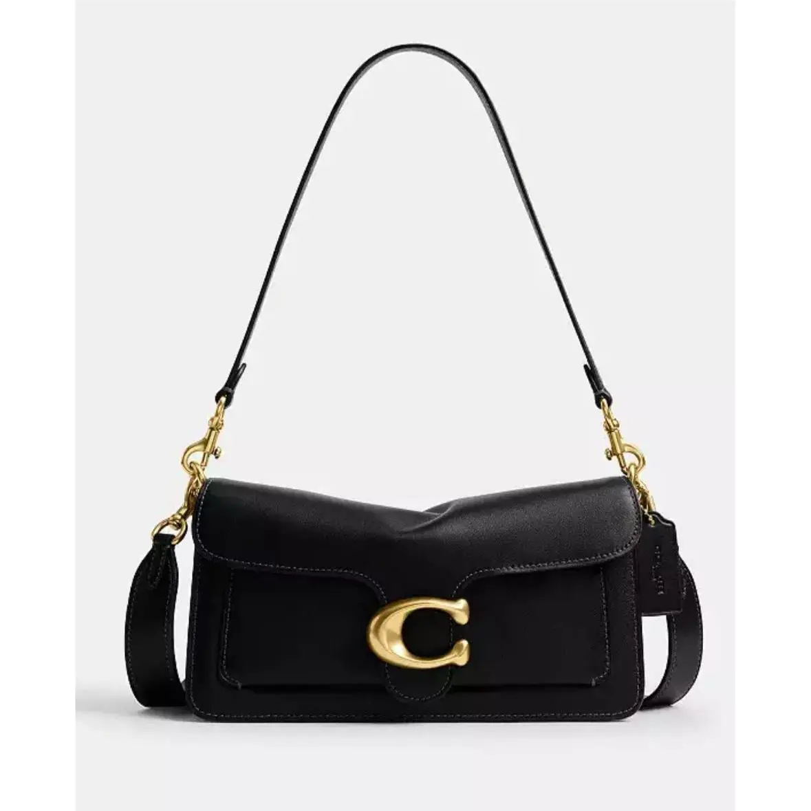 Coach Tabby Shoulder Bag 26 in Black Nat. Grain Leather Handbag Gold CCX04