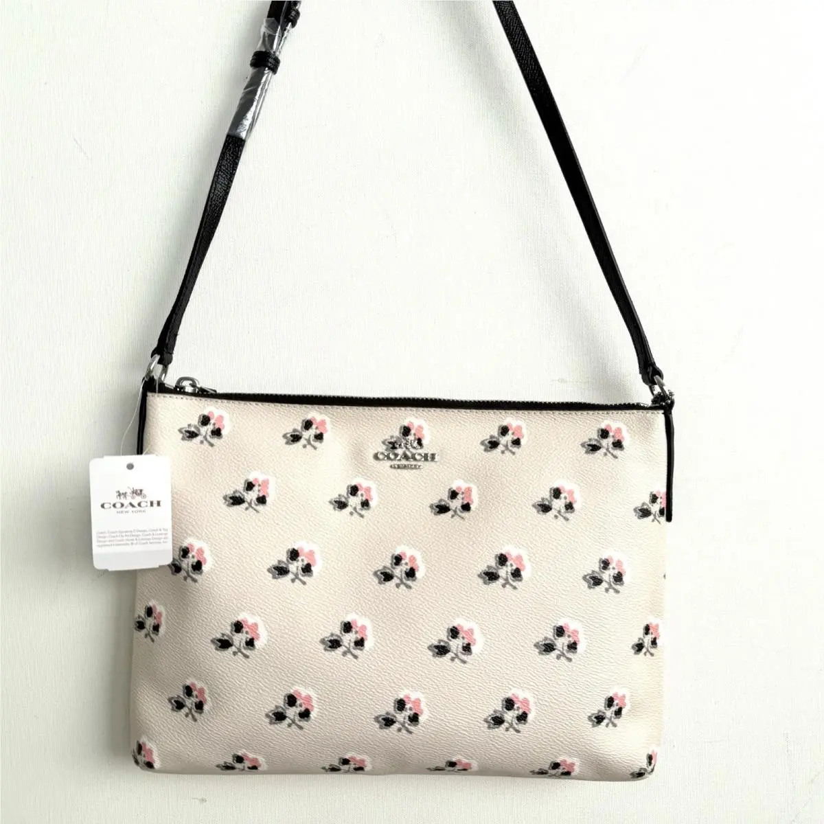 Coach Americana Crossbody Bag Printed Bramble Rose Chalk Purse 35453