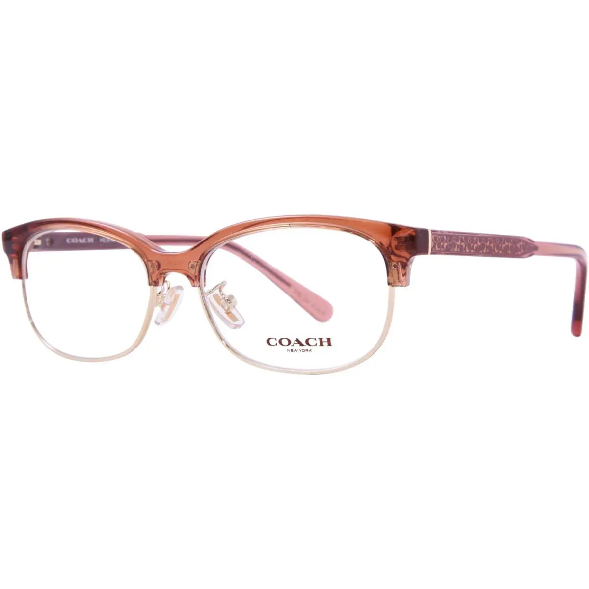 HC6144 5726 Eyeglasses Women`s Transparent Amber/shiny Light Gold 53mm by Coach