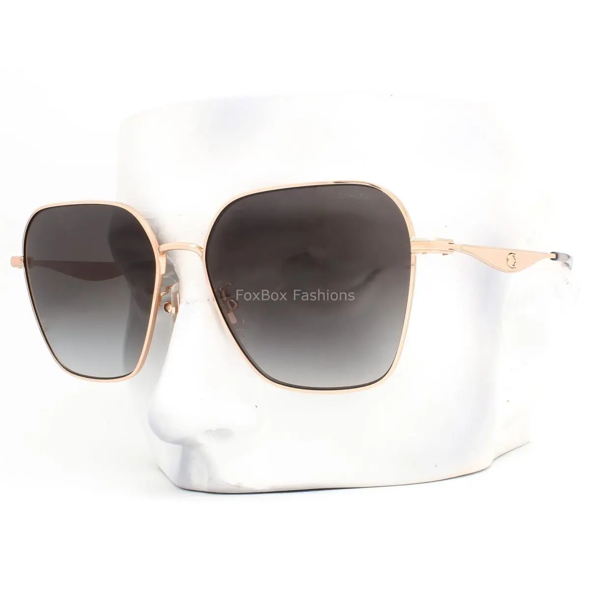 Coach Sunglasses HC 7168 93313C Shiny Rose Gold Gray Gradient with Case