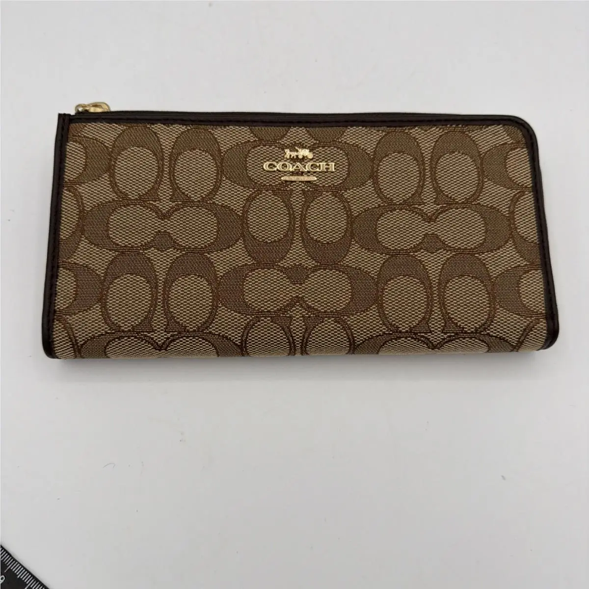Coach Clutch Wallet Canvas Cml All-over Pattern Women`s F73527 Brown C
