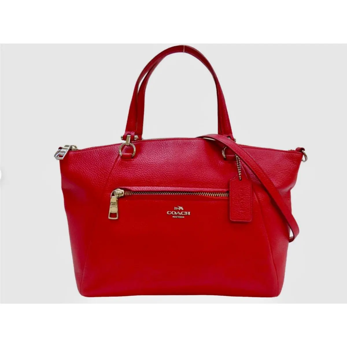 Coach 34340 Pebbled Leather Prairie Satchel Crossbody Handbag