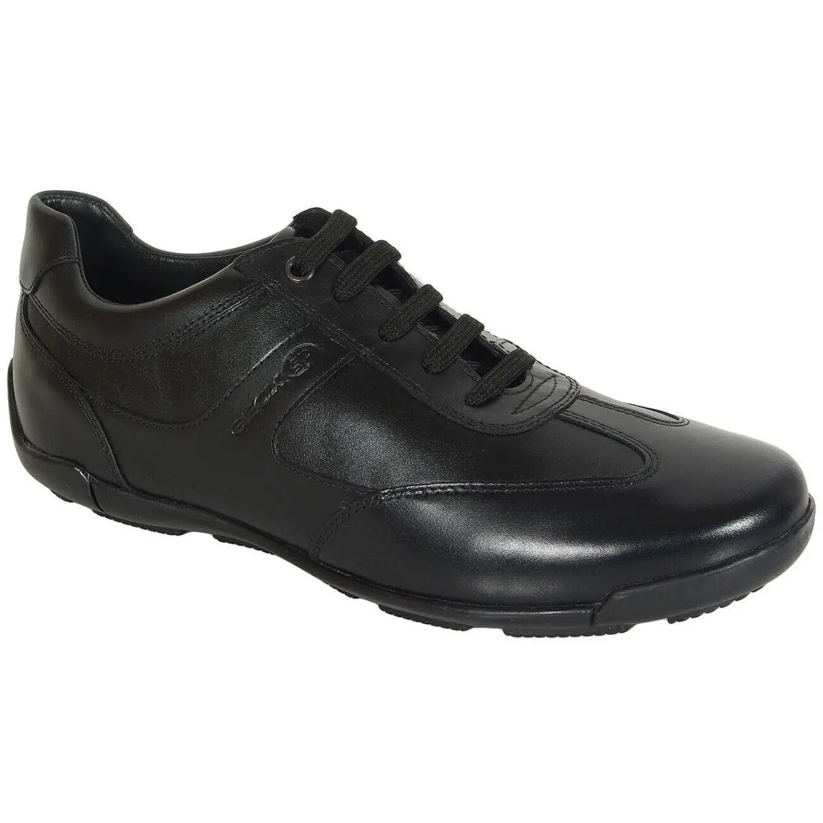 Mens Geox Edgeware Black Leather Oxford Comfort Lace Shoe us 6 M