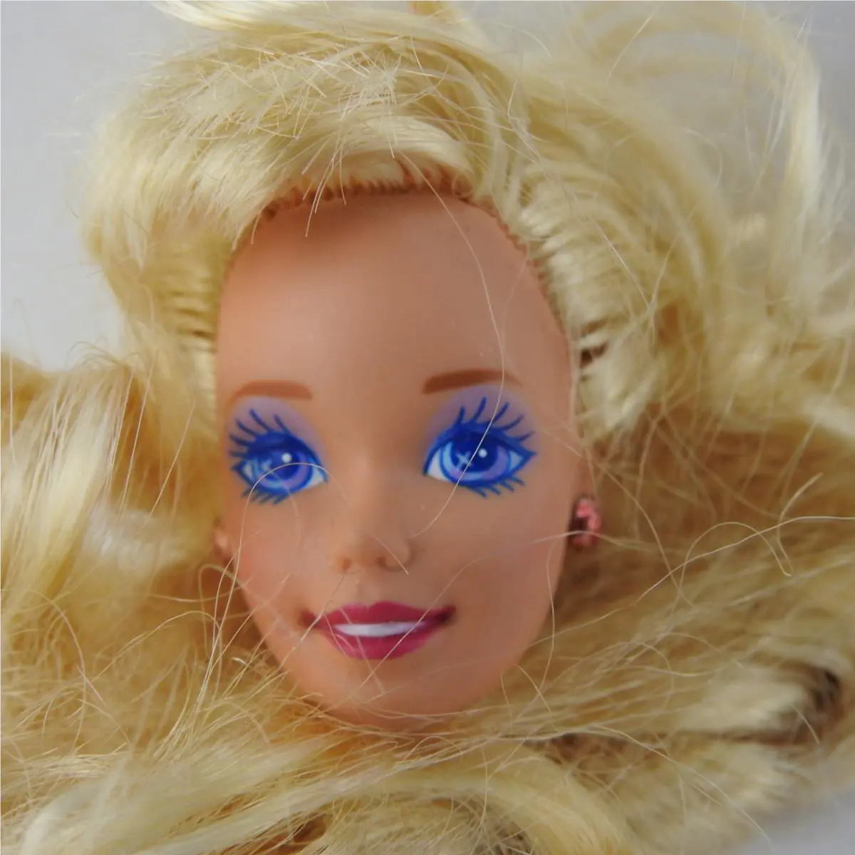 Vintage Barbie Prototype Head Only 1976 Mattel Maylasia Blonde Blue Eyes F81