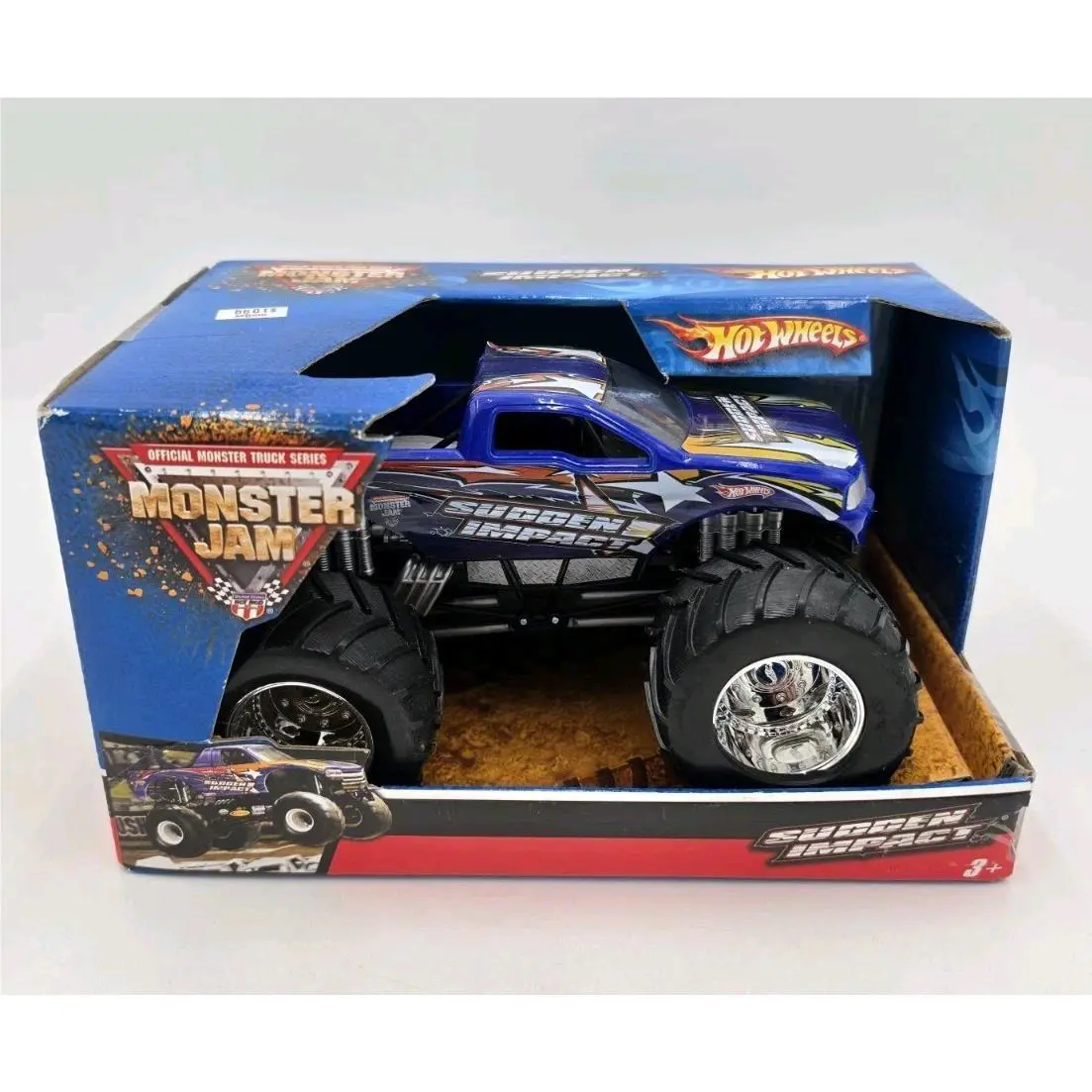 Vintage Mattel Monster Jam 1/24 Sudden Impact Monster Truck Diecast Car 2006