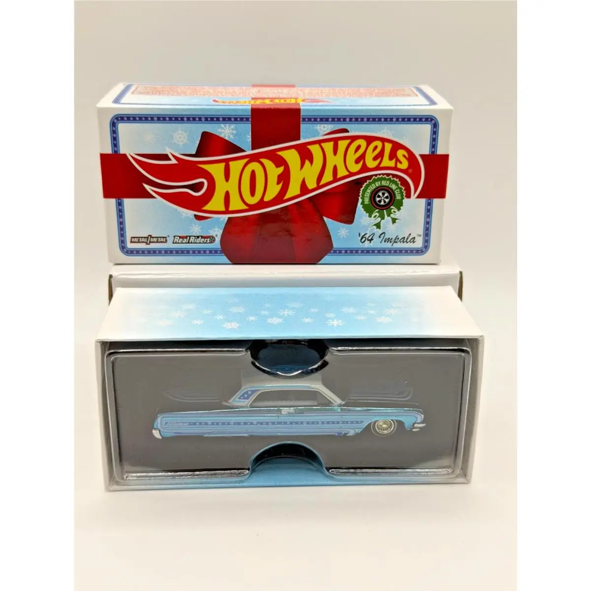 Hot Wheels 2021 Rlc Holiday Snowman Chevy `64 Impala - Spectraflame Light Blue