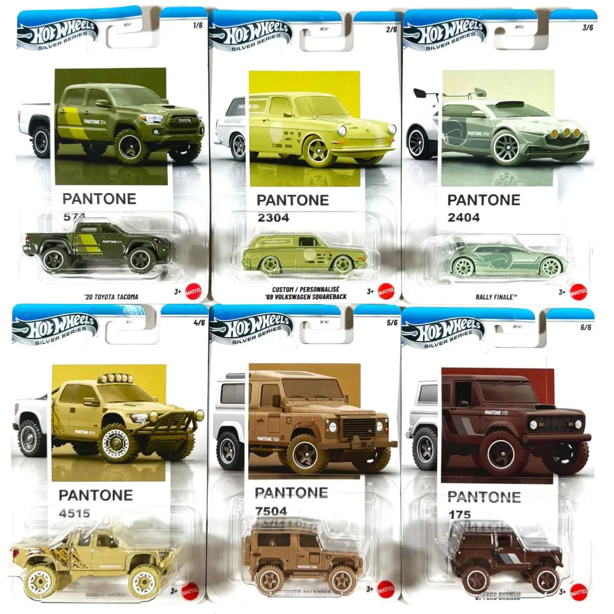 Hot Wheels 2026 Silver - Pantone Mix 2 Set of 6
