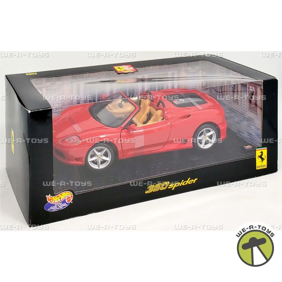 Hot Wheels Ferrari 360 Spider Red 1:18 Scale Car 2000 Mattel 27774