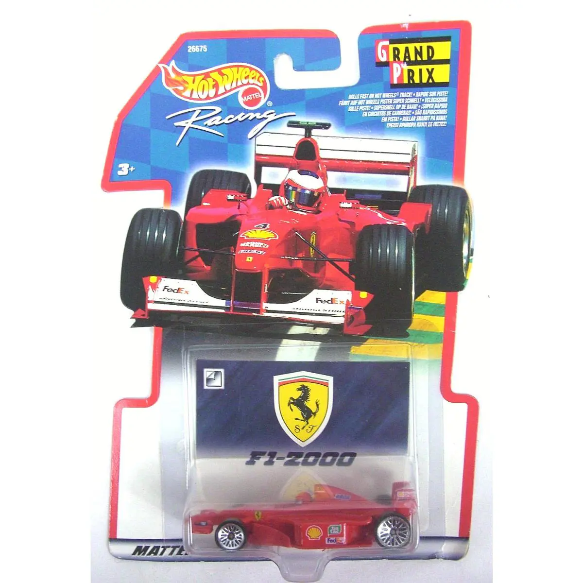 Hot Wheels Racing Grand Prix Ferrari F1-2000 Race Car Nip