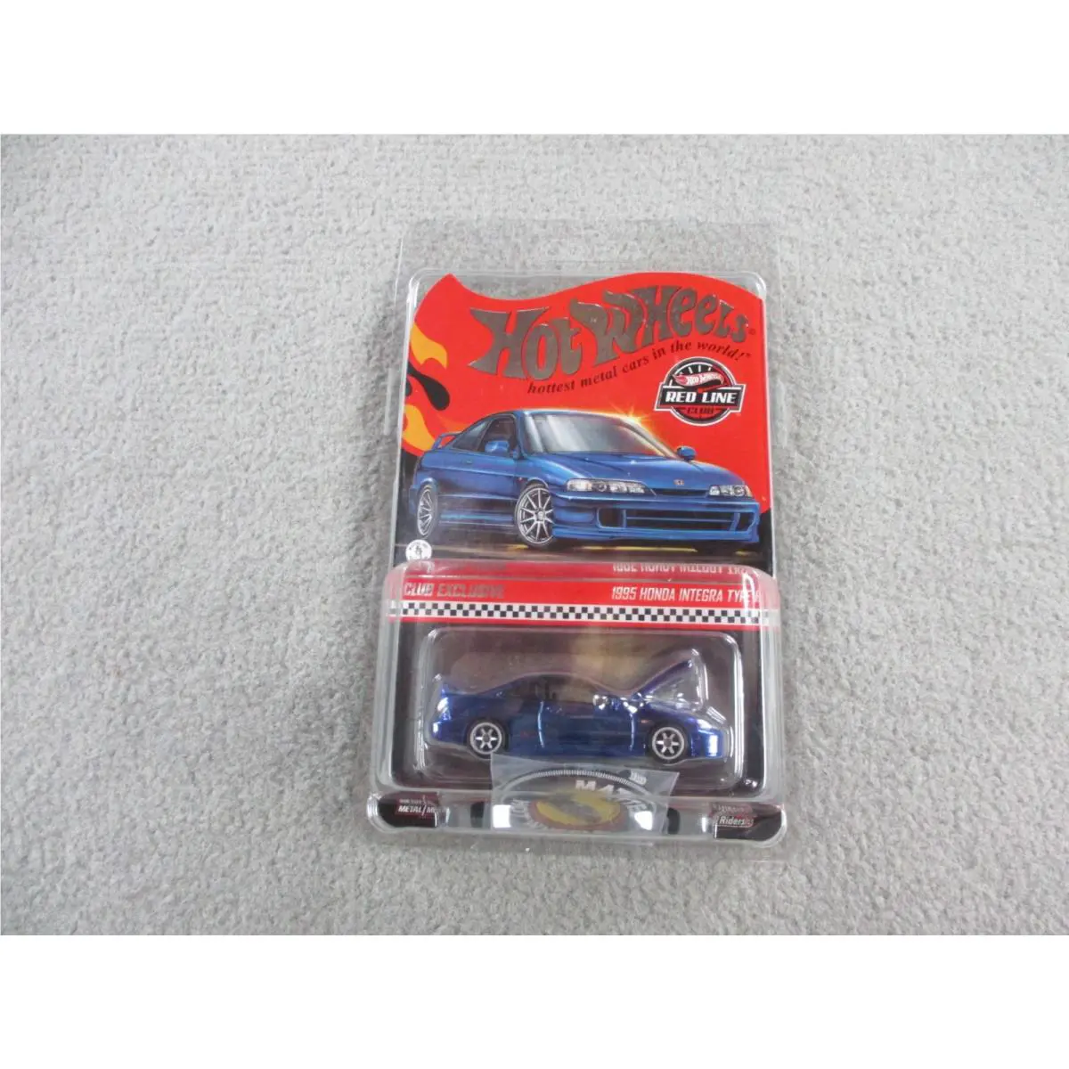 Hot Wheels Red Line Club 1995 Honda Integra Type R Blue with Patch and Button