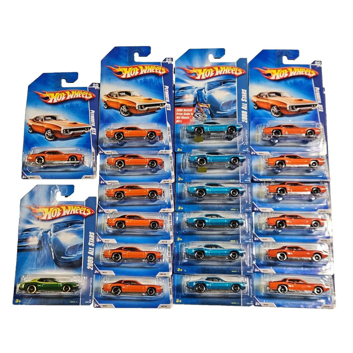 20 Hot Wheels `71 Plymouth Gtx Hardtops 2008 All Stars All Three Colors