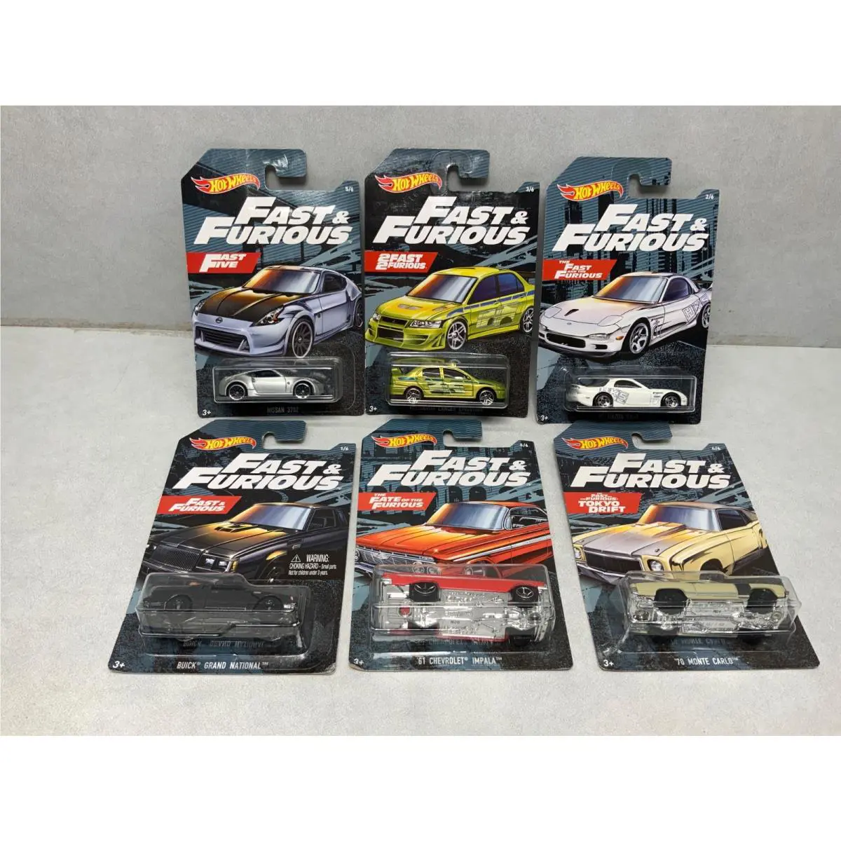 2018 Hot Wheels Fast and The Furious Set of 6