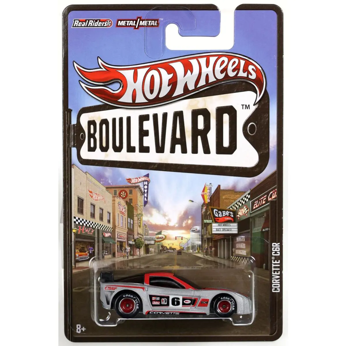 Hot Wheels Corvette C6R Boulevard Series - X8299 Nrfp 2012 Red/gray Real Riders