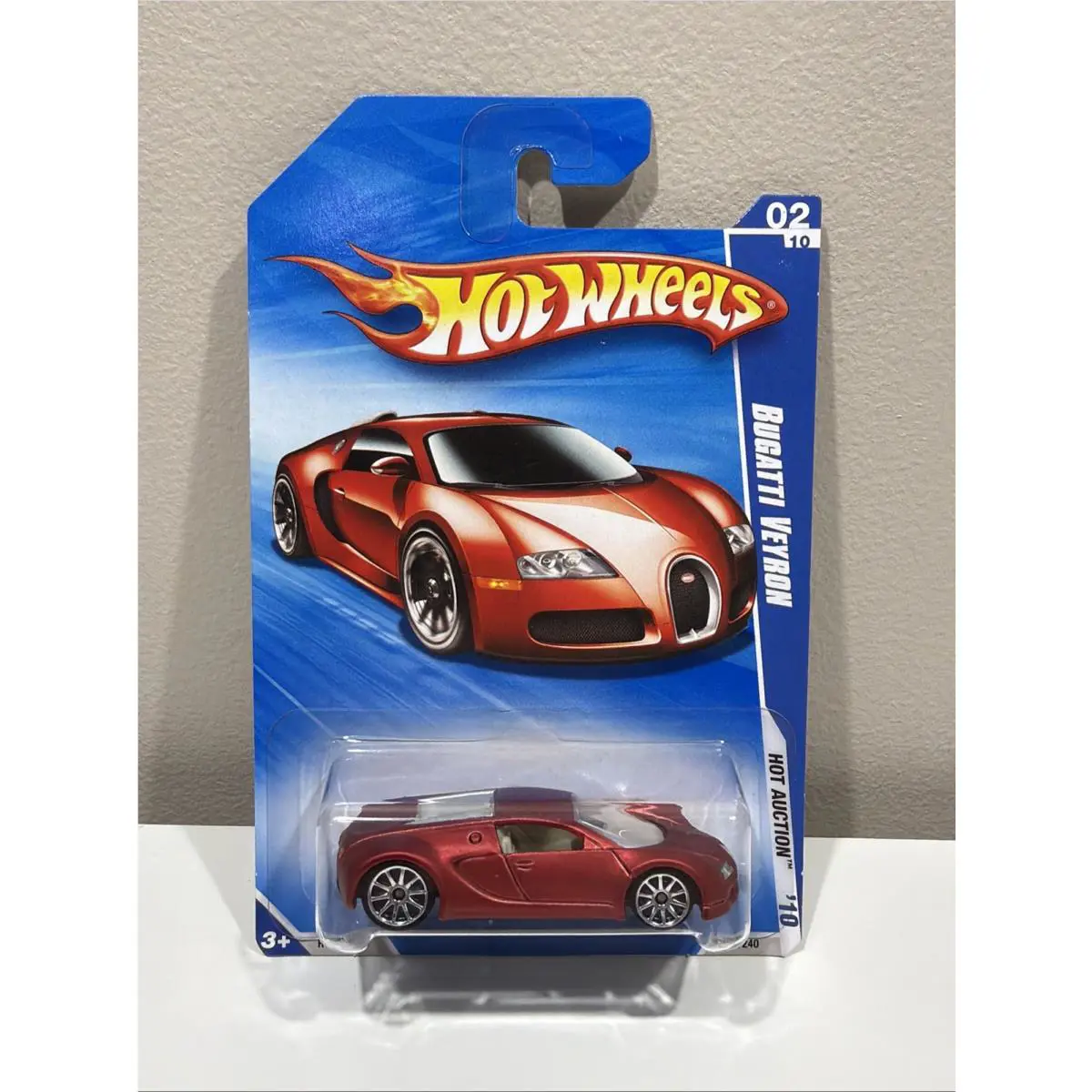 Hot Wheels Hot Auction Satin Red Bugatti Veyron C5
