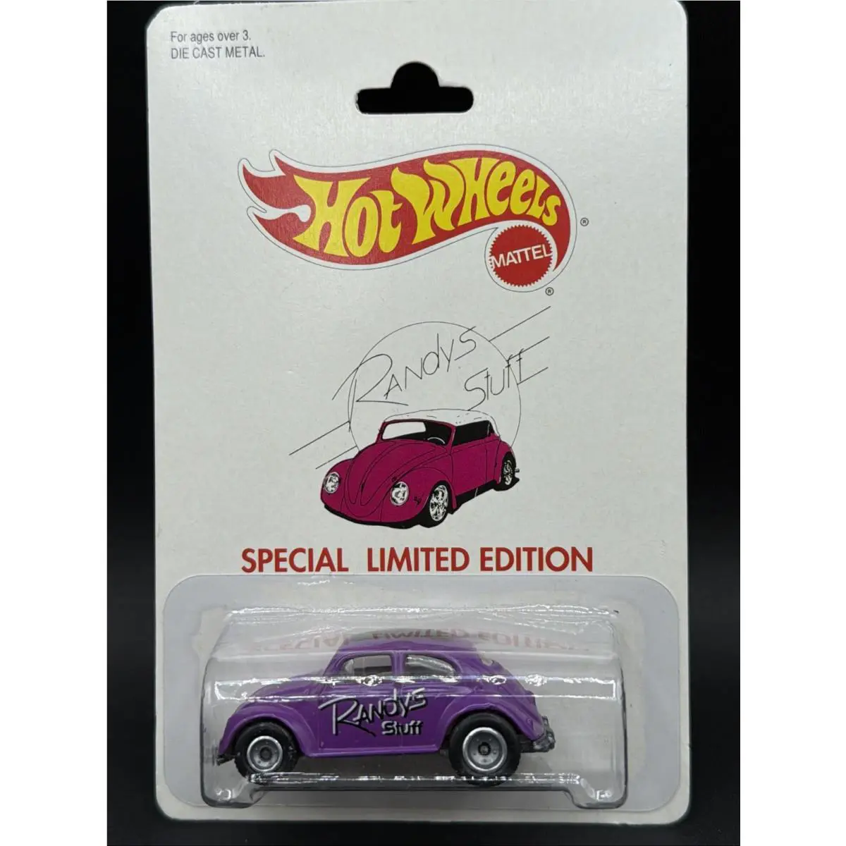 1994 Hot Wheels Purple Randys Stuff VW Volkswagen Beetle Bug Special Edition