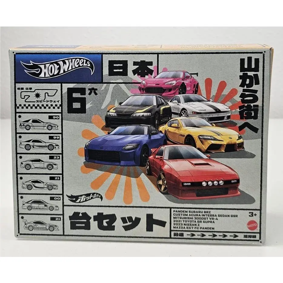 Hot Wheels Streets of Japan Car Culture 6 Piece Car Set