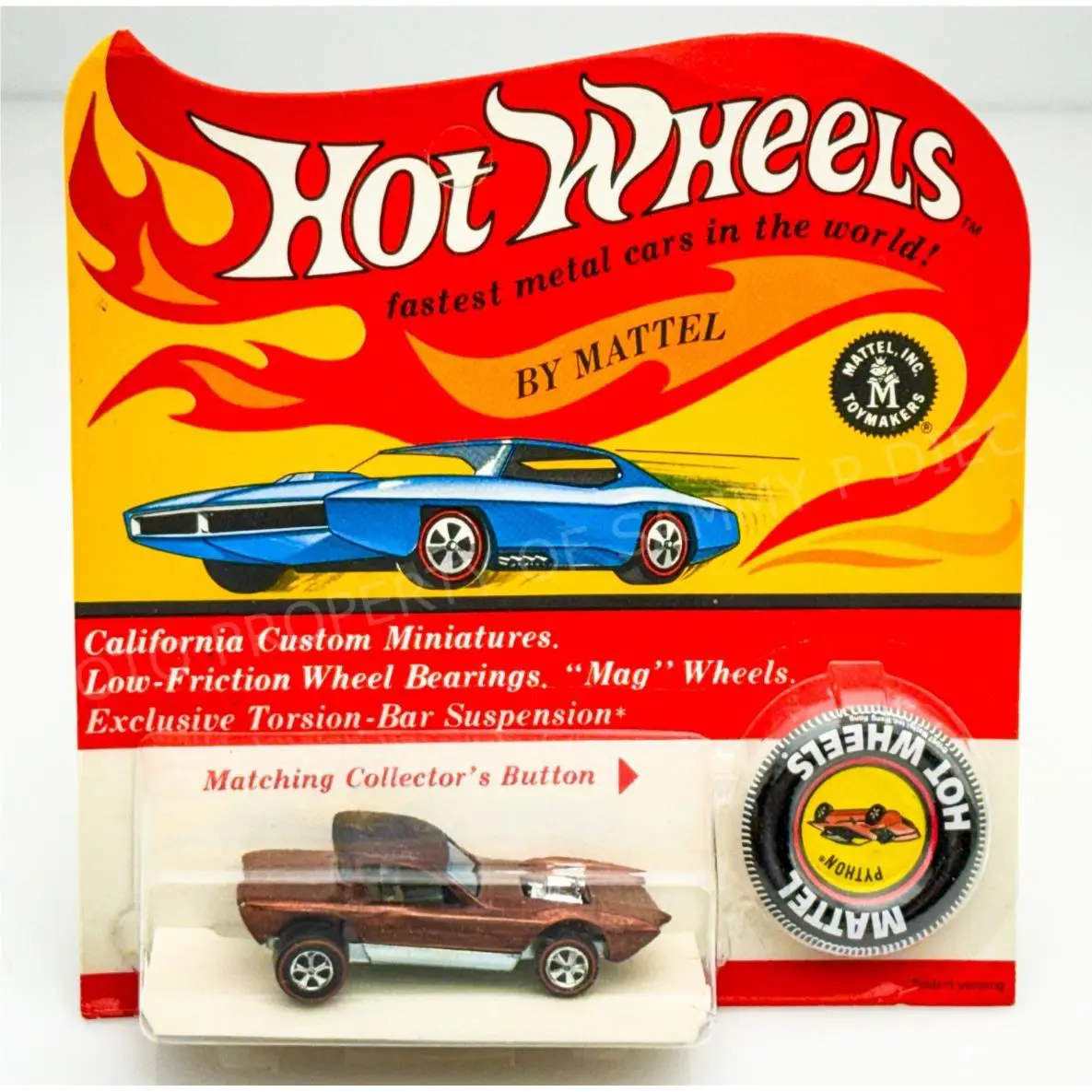 Hot Wheels Redline Python Tough Copper HK Tan Interior in Blisterpack