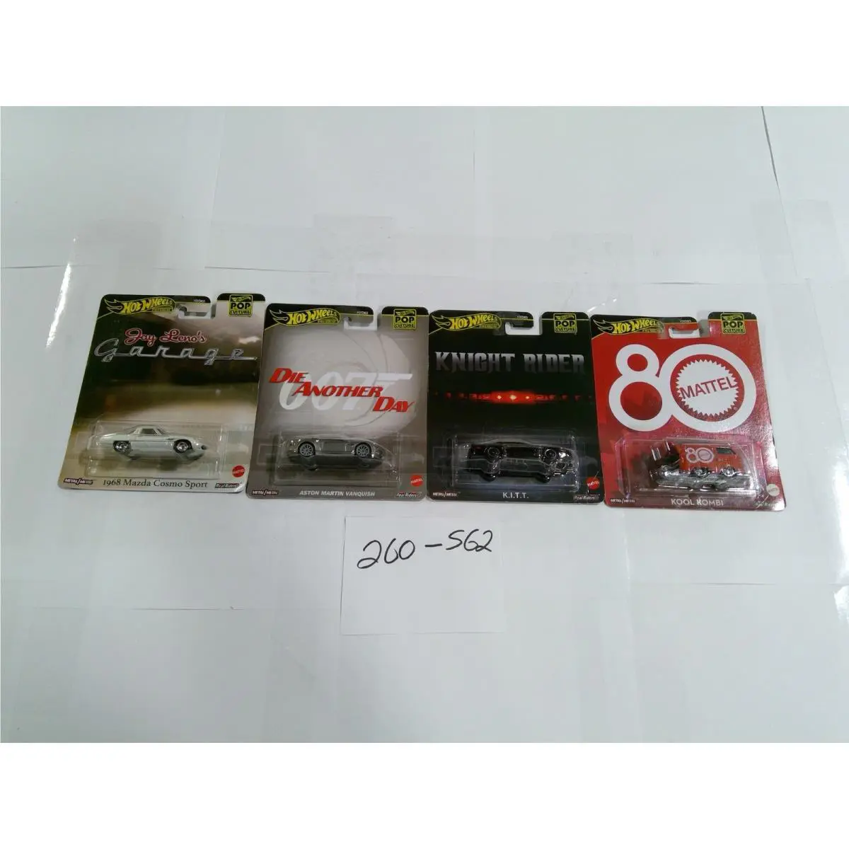 Hot Wheels Pop Culture Premium Set 4 Mazda 007 Knight Rider Kool Kombi