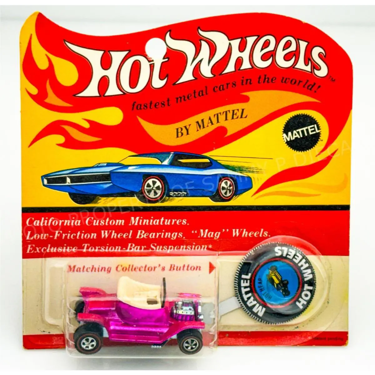 Hot Wheels Redline Hot Heap Rare Hot Pink US White Interior Blisterpack