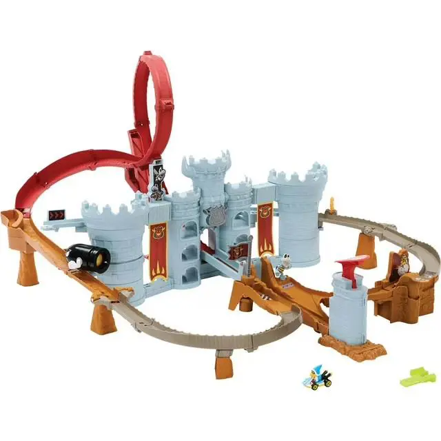 Hot Wheels Mario Kart Bowser’s Castle Track Set Kamek Car Kids Gift Toy Play Set