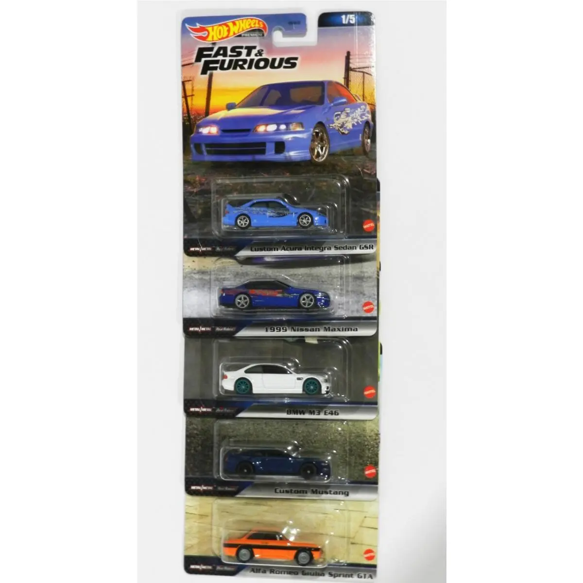 Hot Wheels Premium Car Fast Furious 1/64 3 Sets of 5 Cars
