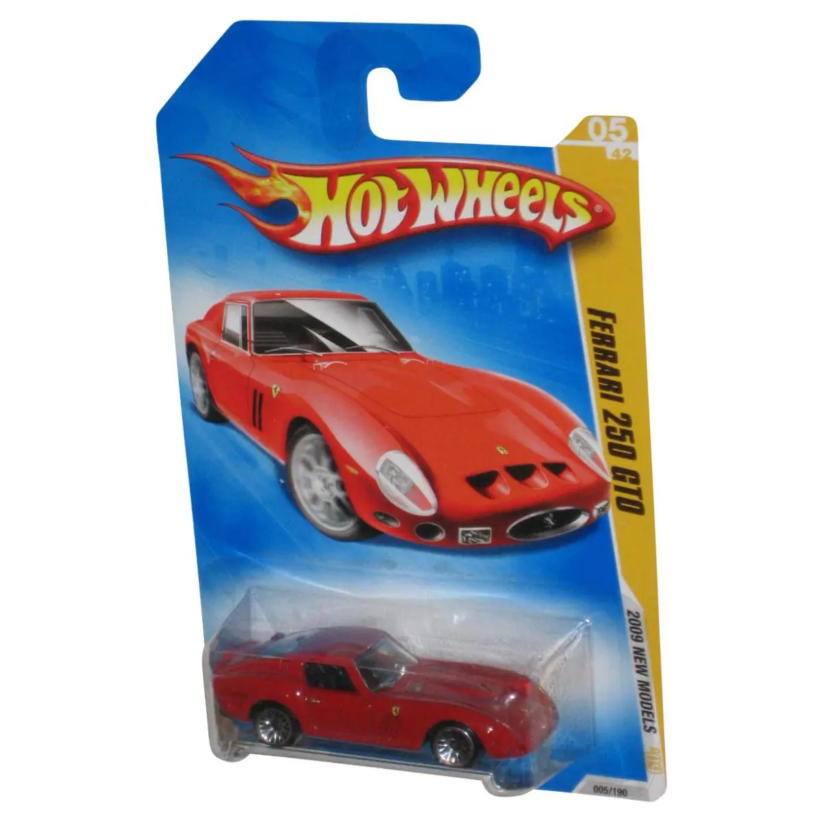 Hot Wheels 2009 Models 05/42 Red Ferrari 250 Gto Toy Car 005/190