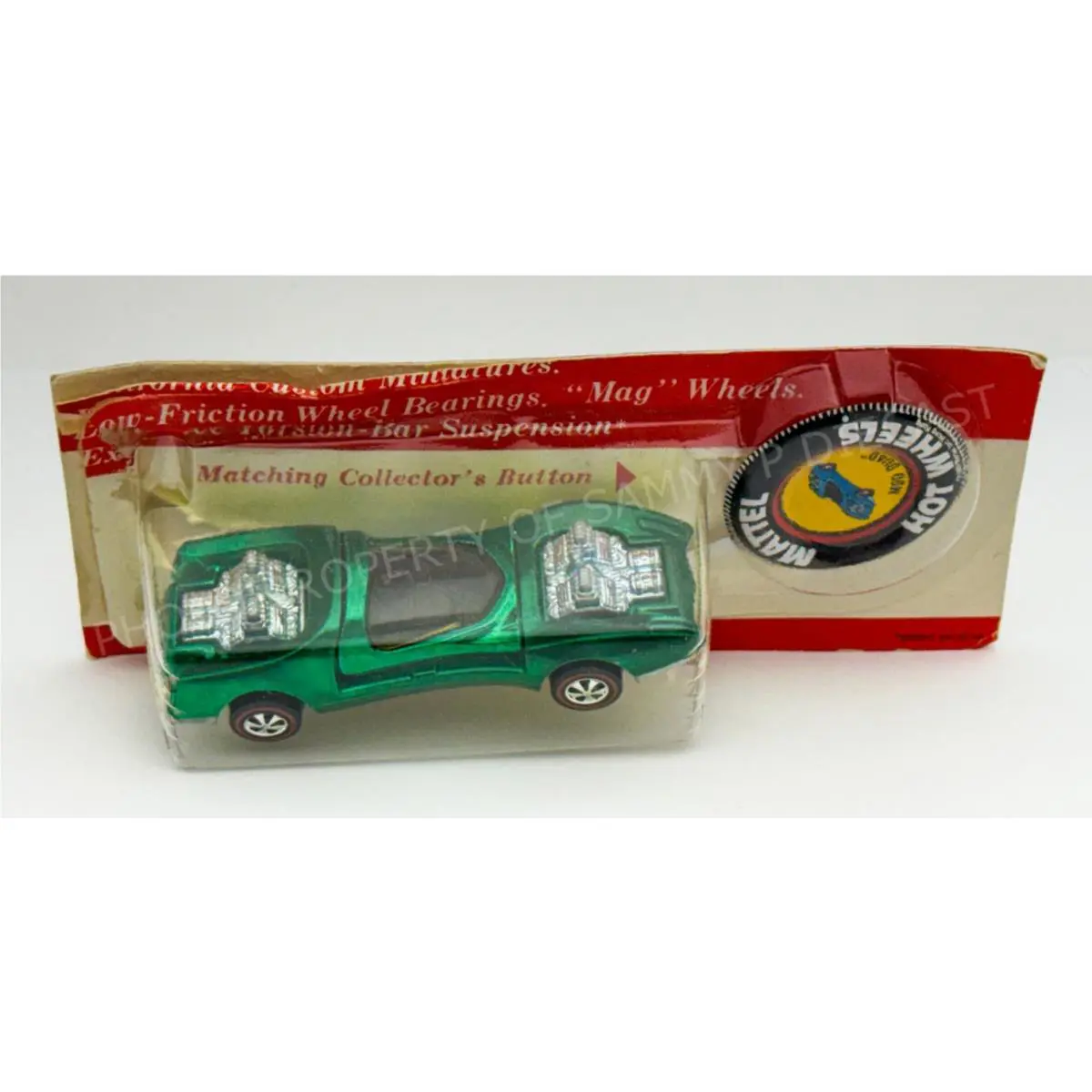 Hot Wheels Redline Mod Quad Green US Dark Interior on Cut Card