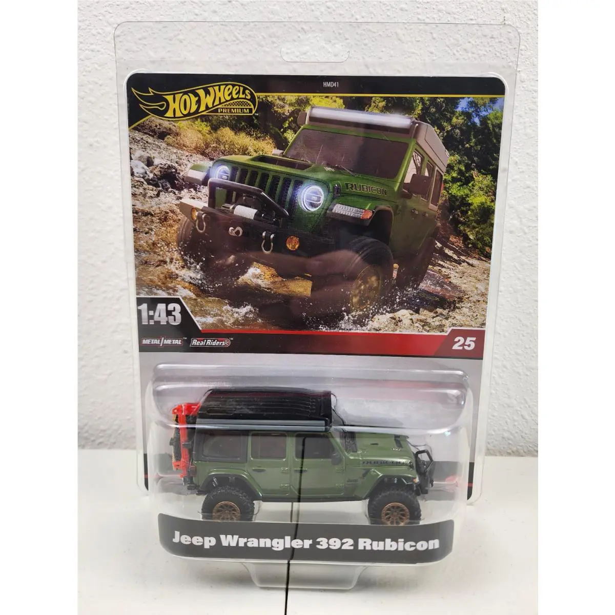2025 Hot Wheels Premium 1:43 Jeep Wrangler 392 Rubicon Metal Real Riders 25