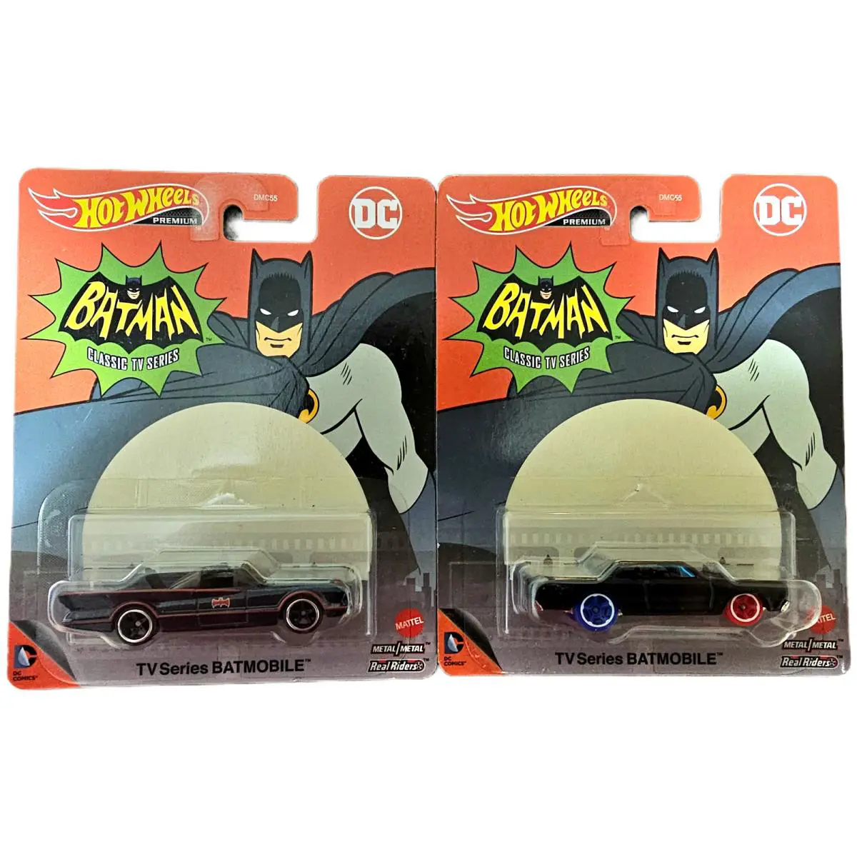 Hot Wheels Premium 1966 TV Series Batmobile Multiple Error Collectible