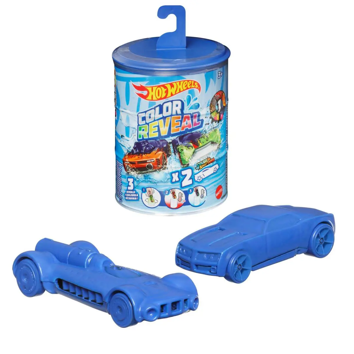 Cars Set of 2 Color Reveal Vehicles in 1:64 Scale with Surprise Initial