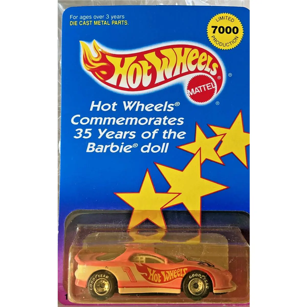 Hot Wheels 35 Years Of Barbie Pink Camaro 35th Anniversary First Edition 7000