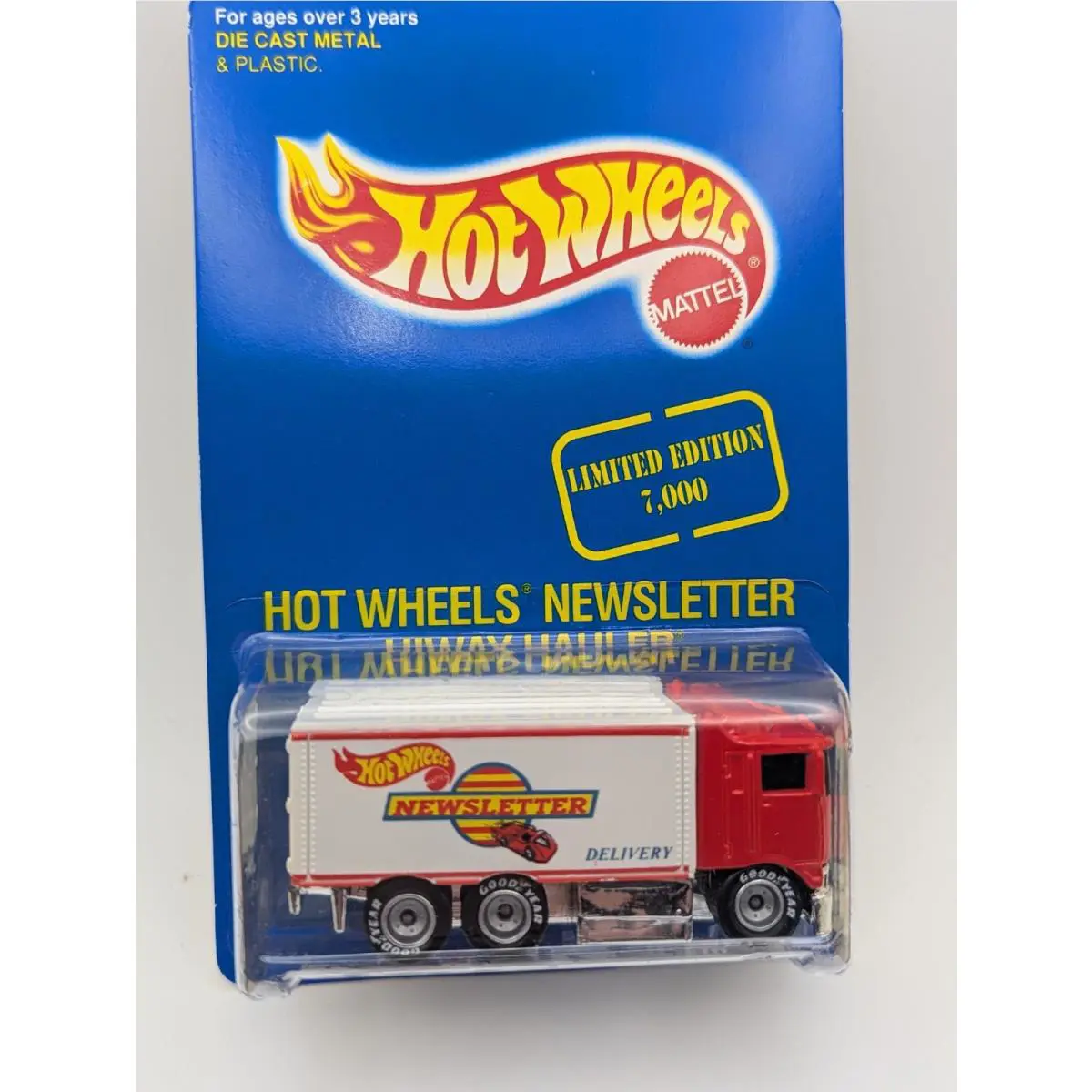 Real Riders 1993 Hot Wheels Newsletter Hiway Hauler Limited Ed. 1/7000