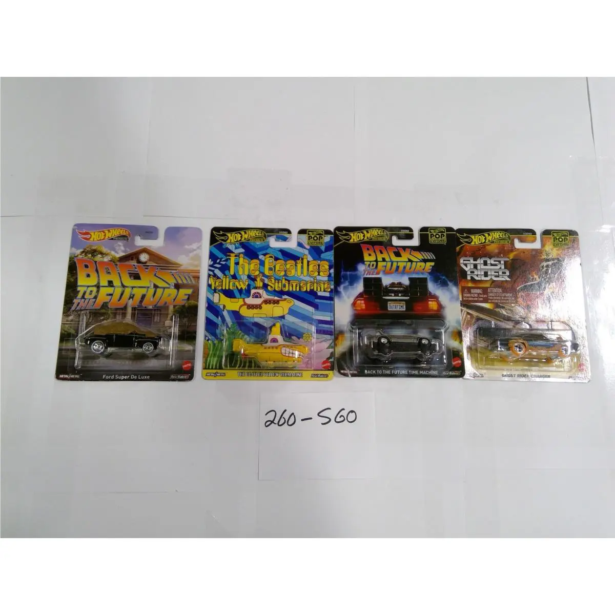 Hot Wheels Premium Pop Culture Back to The Future Beatles Ghost Rider Set