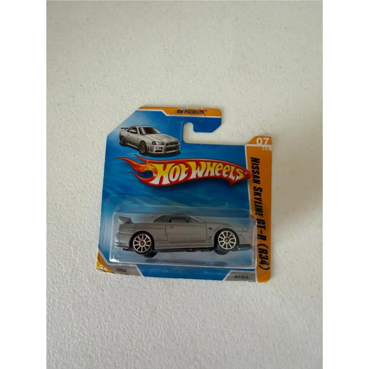Hot Wheels HW Premiere Nissan Skyline Gt-r R34 Silver Short Card P26