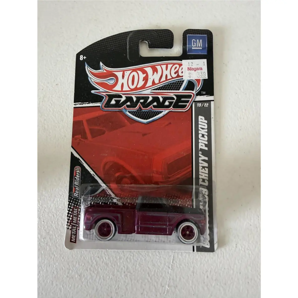 Hot Wheels Garage Custom `69 Chevy Pickup Purple Real Riders VHTFJ52