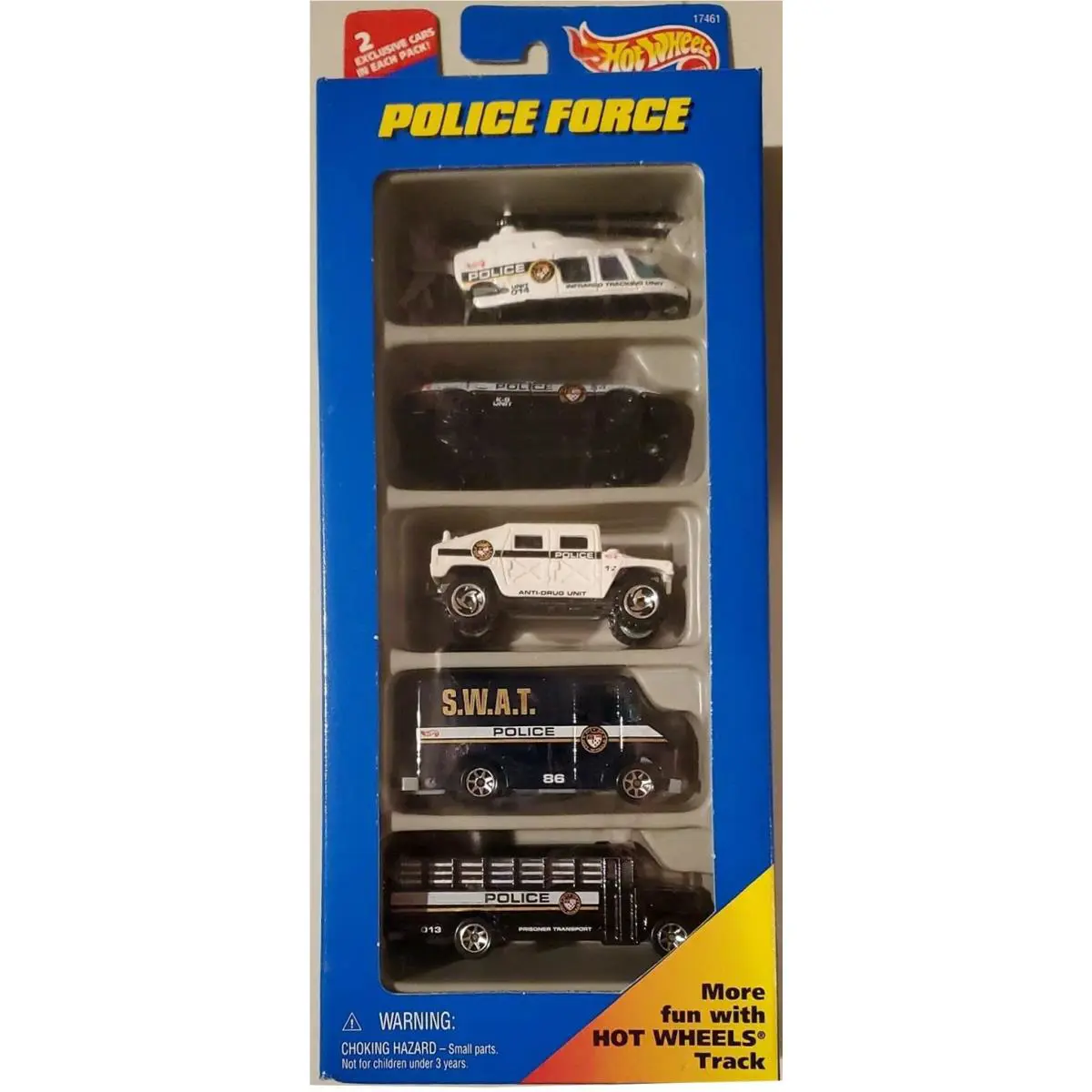 1996 Hotwheels Police Force 5-Car Gift Pack