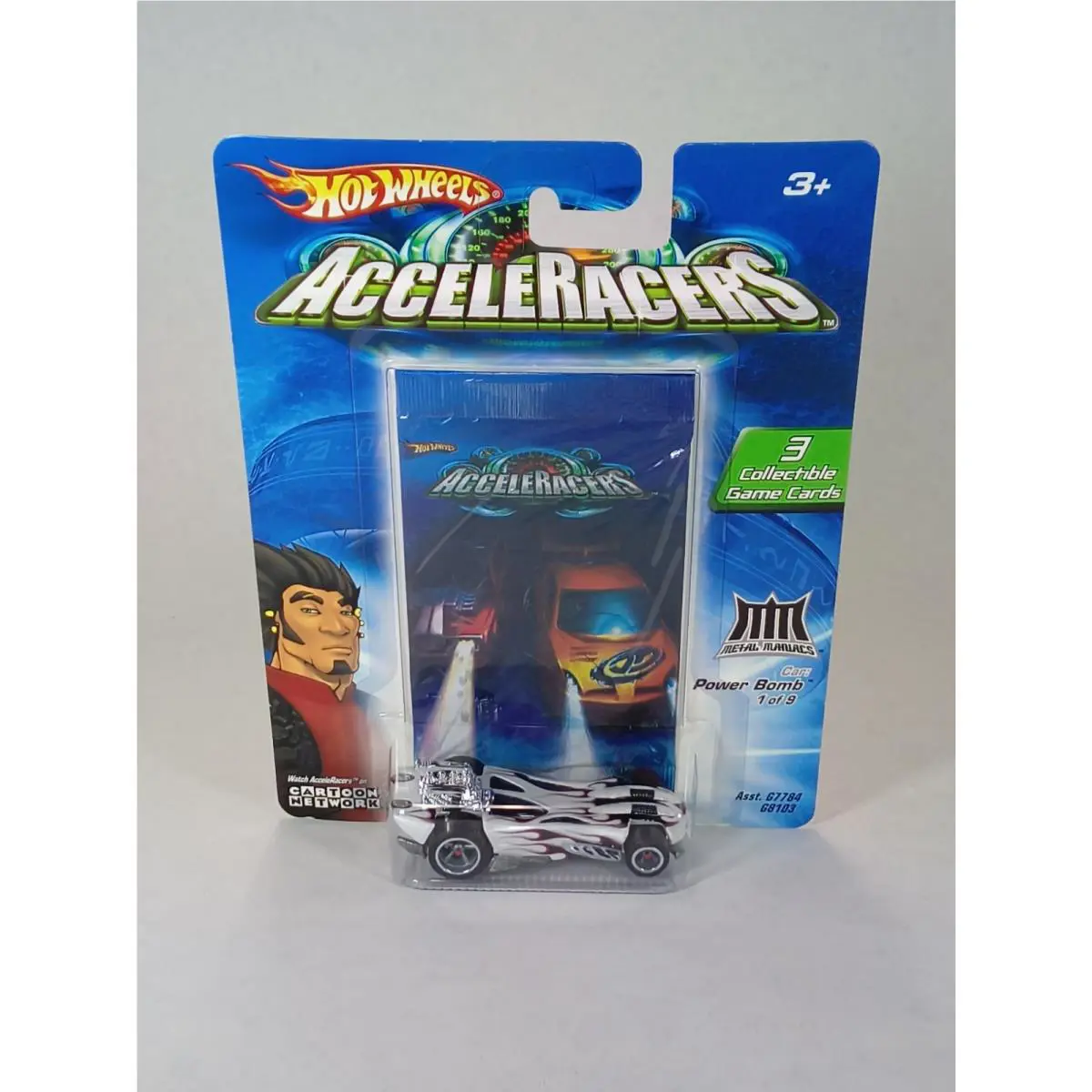 Hot Wheels 2005 Acceleracers: Metal Maniacs 1/9 Power Bomb White - Gray CM5