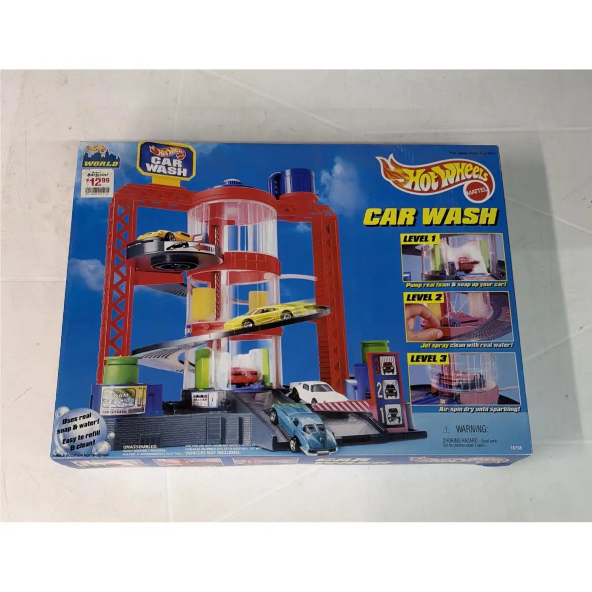 1996 Vintage Hot Wheels Car Wash Play Set Mattel