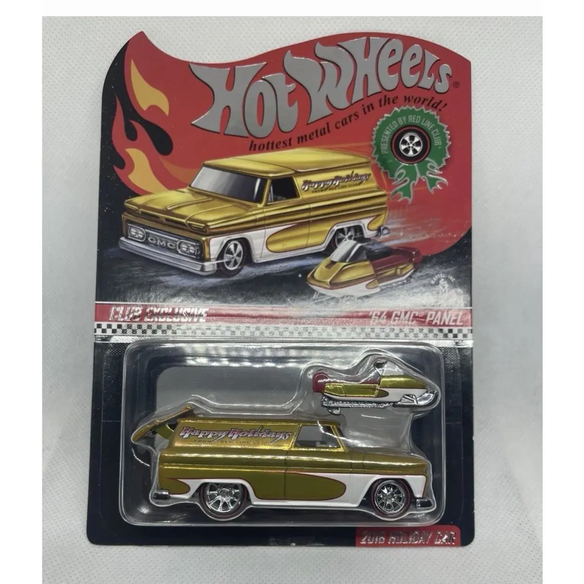 Hot Wheels Rlc Exclusive 64 Gmc Panel 2016 Holiday Car with Snowmobile 3644/5000